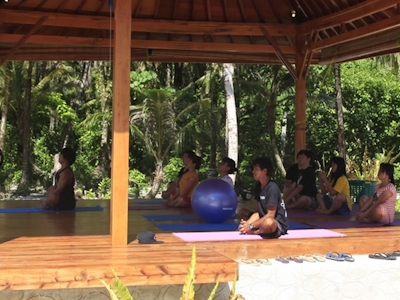 Yoga platform at Puri Asu