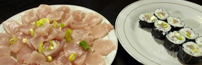 Fresh sashimi at Puri Asu