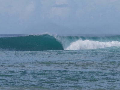 One of the many no named surf spots on Simeulue