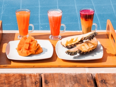 Poolside snacks served daily