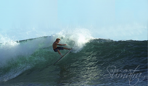 Silabu Left surf break Sumatra