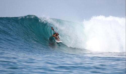 Macas Right surf break Sumatra