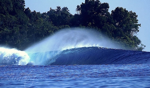 Rahasia (South) surf break Sumatra