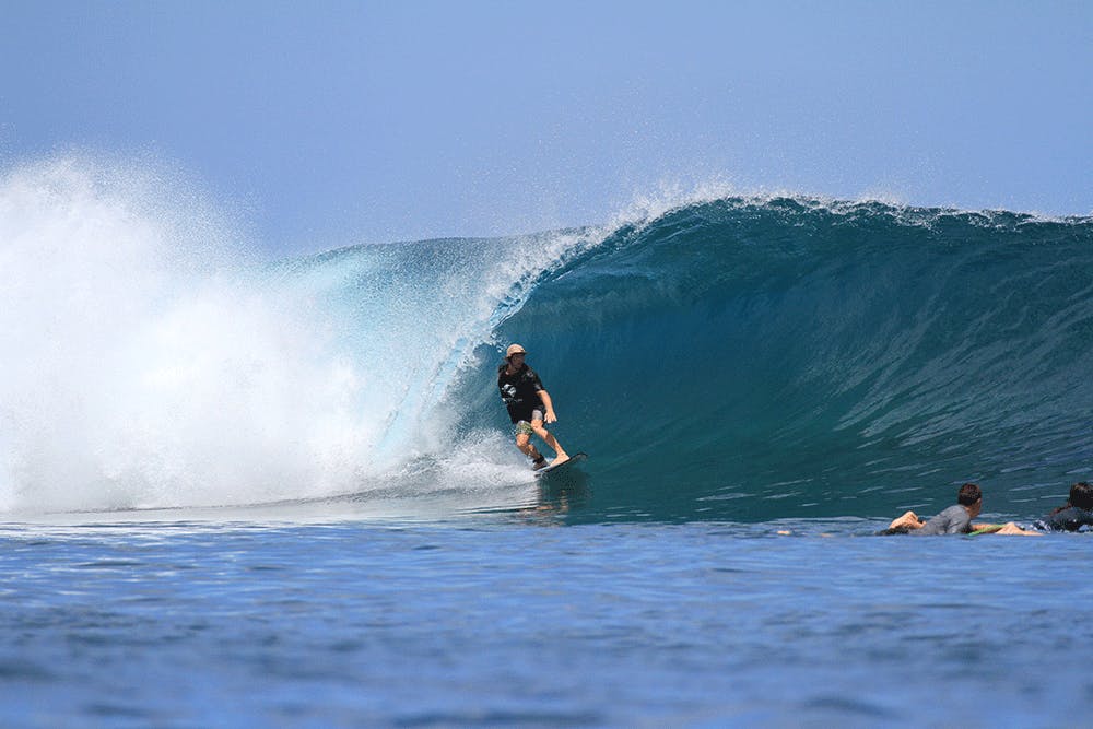 Lances Left surf break Sumatra