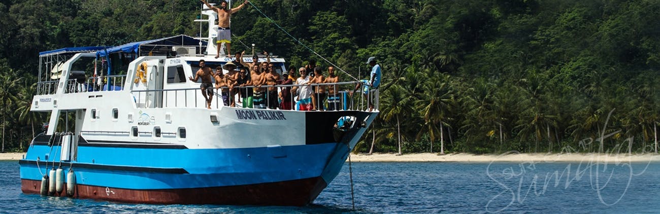 One of the bigger boats in the mentawai islands