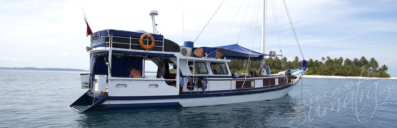 Moored up somewhere in Sumatra