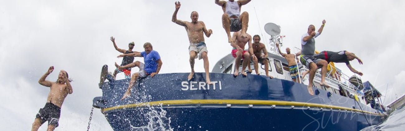 Jumping for joy aboard the Seriti