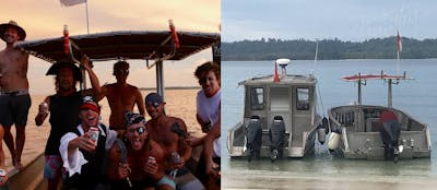 The Benny Laut pictured left and right is available for unlimited surf & fishing trips