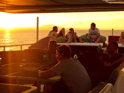 Sunset beers on the top deck