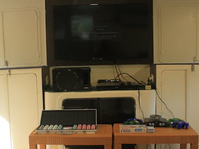 TV DVD and games console